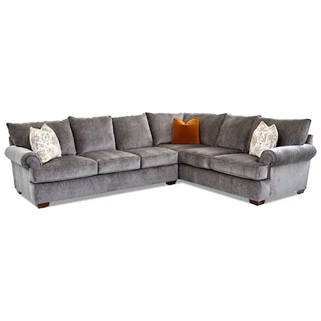 Traditional 5-Seat Sectional Sofa with LAF Sofa